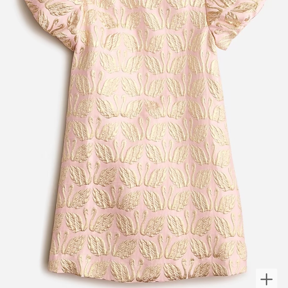 Girls' jacquard swan dress. J crew - Picture 3 of 7